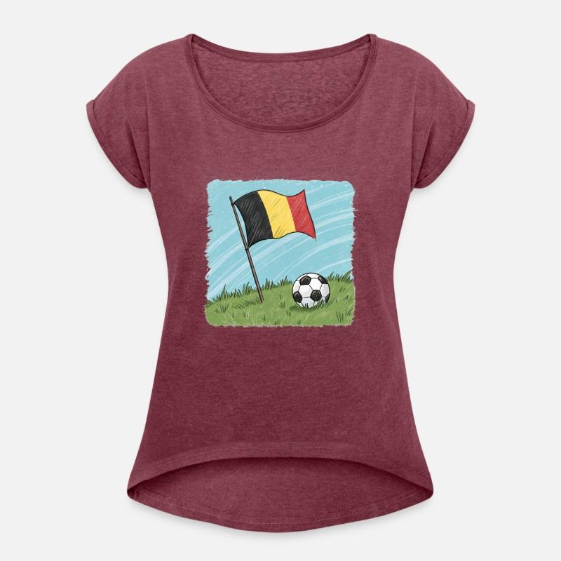 Belgium flag and crayon-style soccer ball
