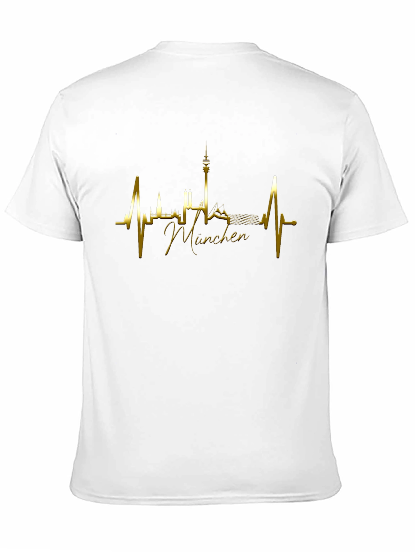 Munchen Skyline Heartbeat T-Shirt - City Pride Tee