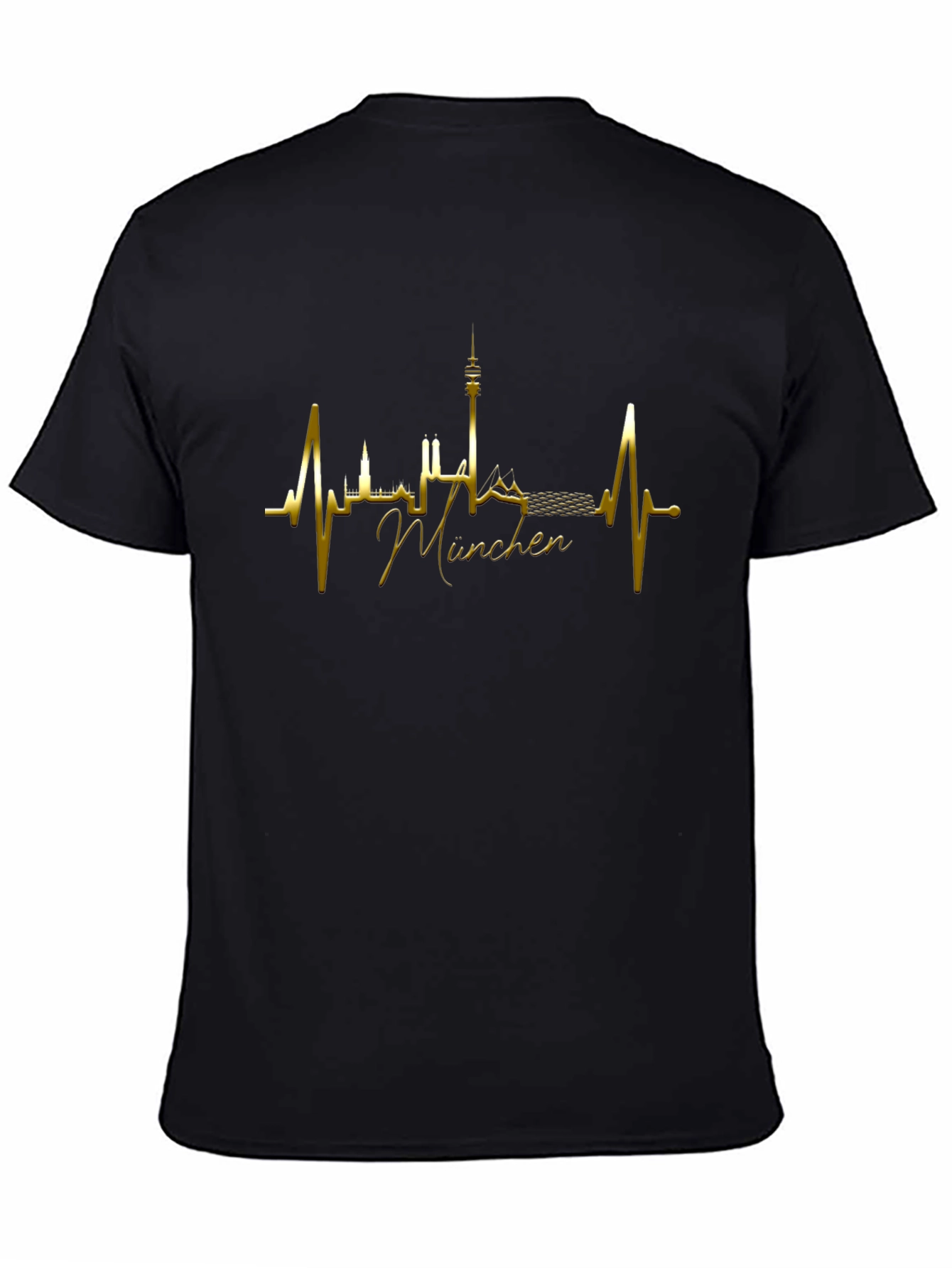 Munchen Skyline Heartbeat T-Shirt - City Pride Tee