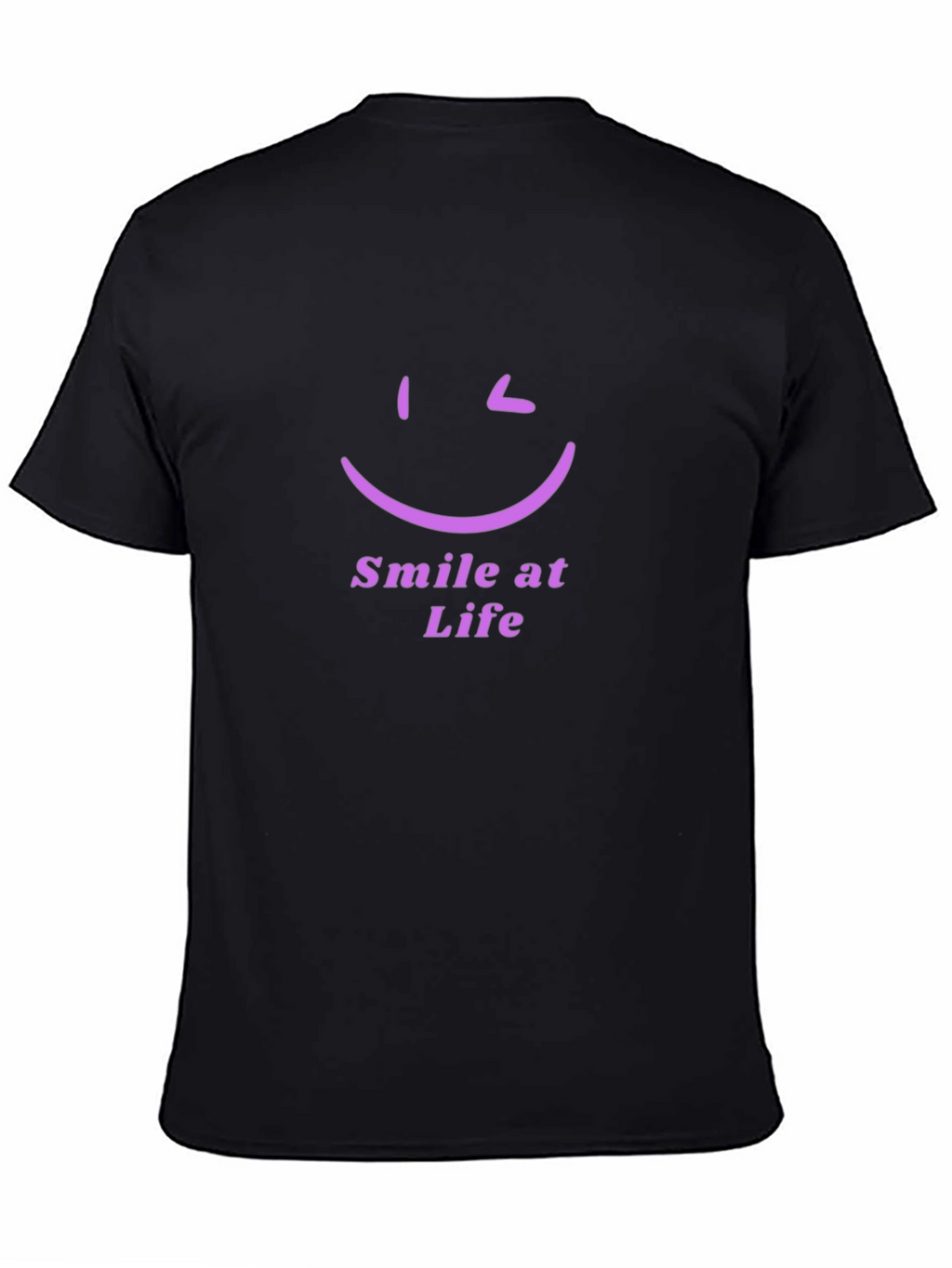 Smile at Life Black T-Shirt
