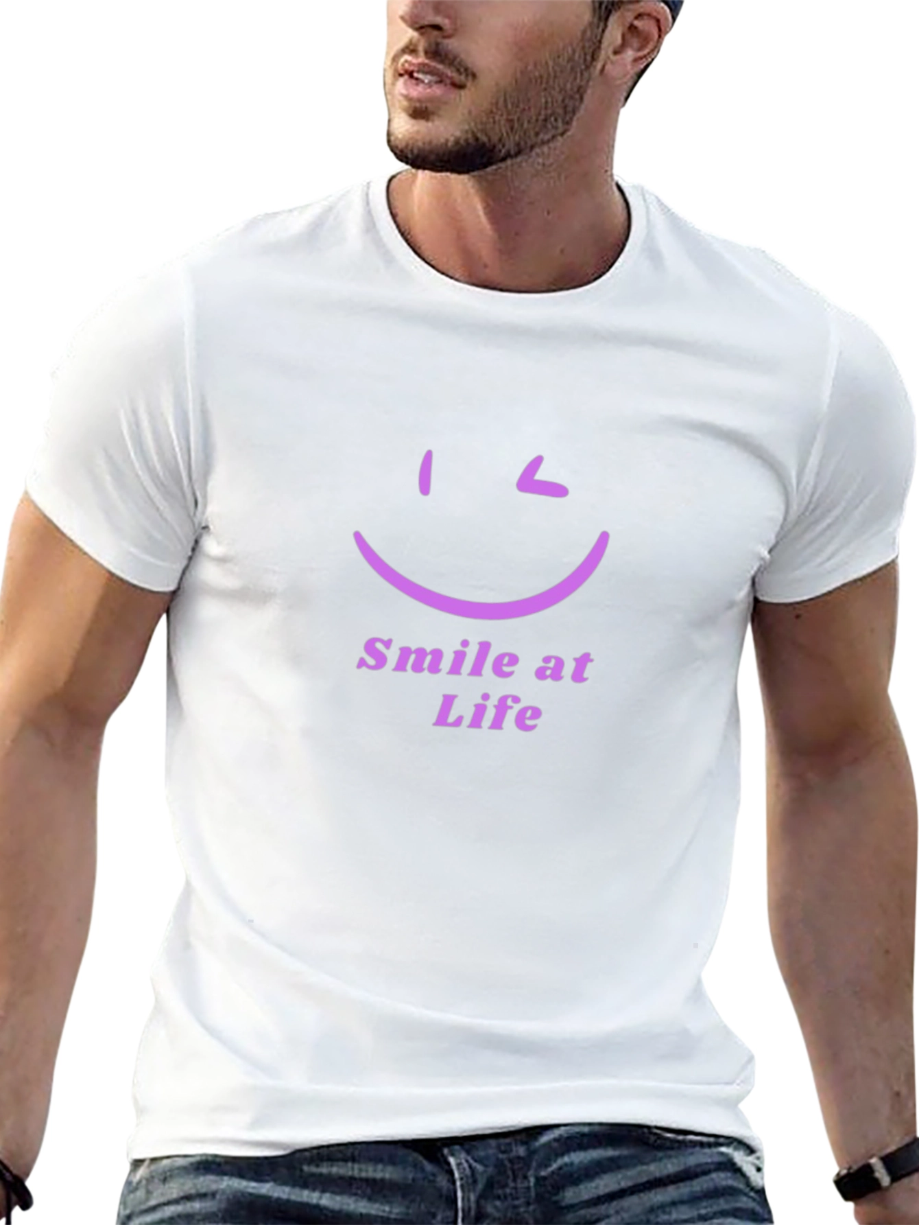 Smile at Life Black T-Shirt