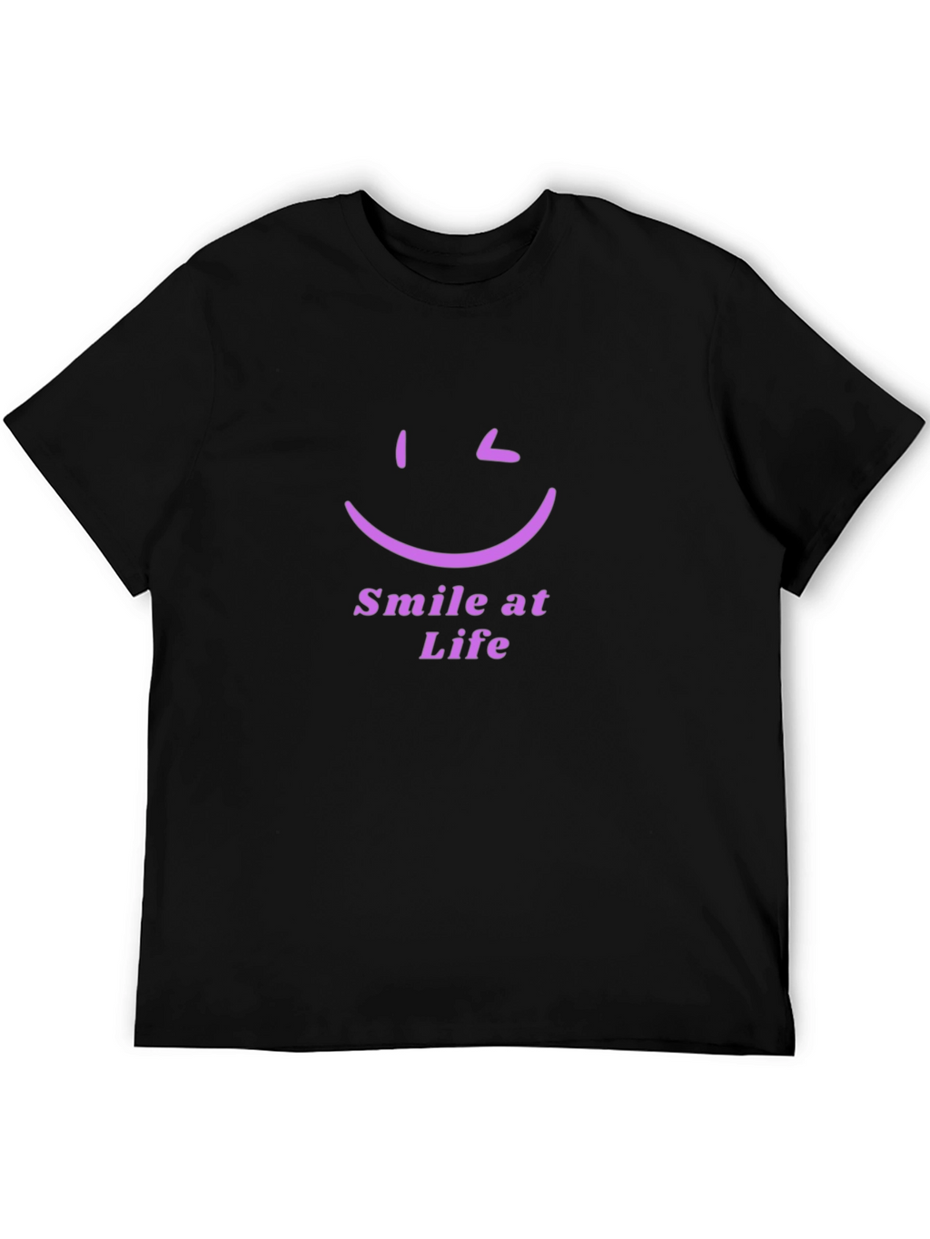 Smile at Life Black T-Shirt