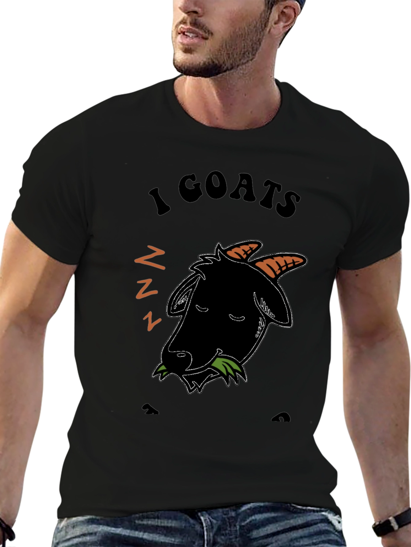 I Love Goats T-Shirt - Black Cotton Blend