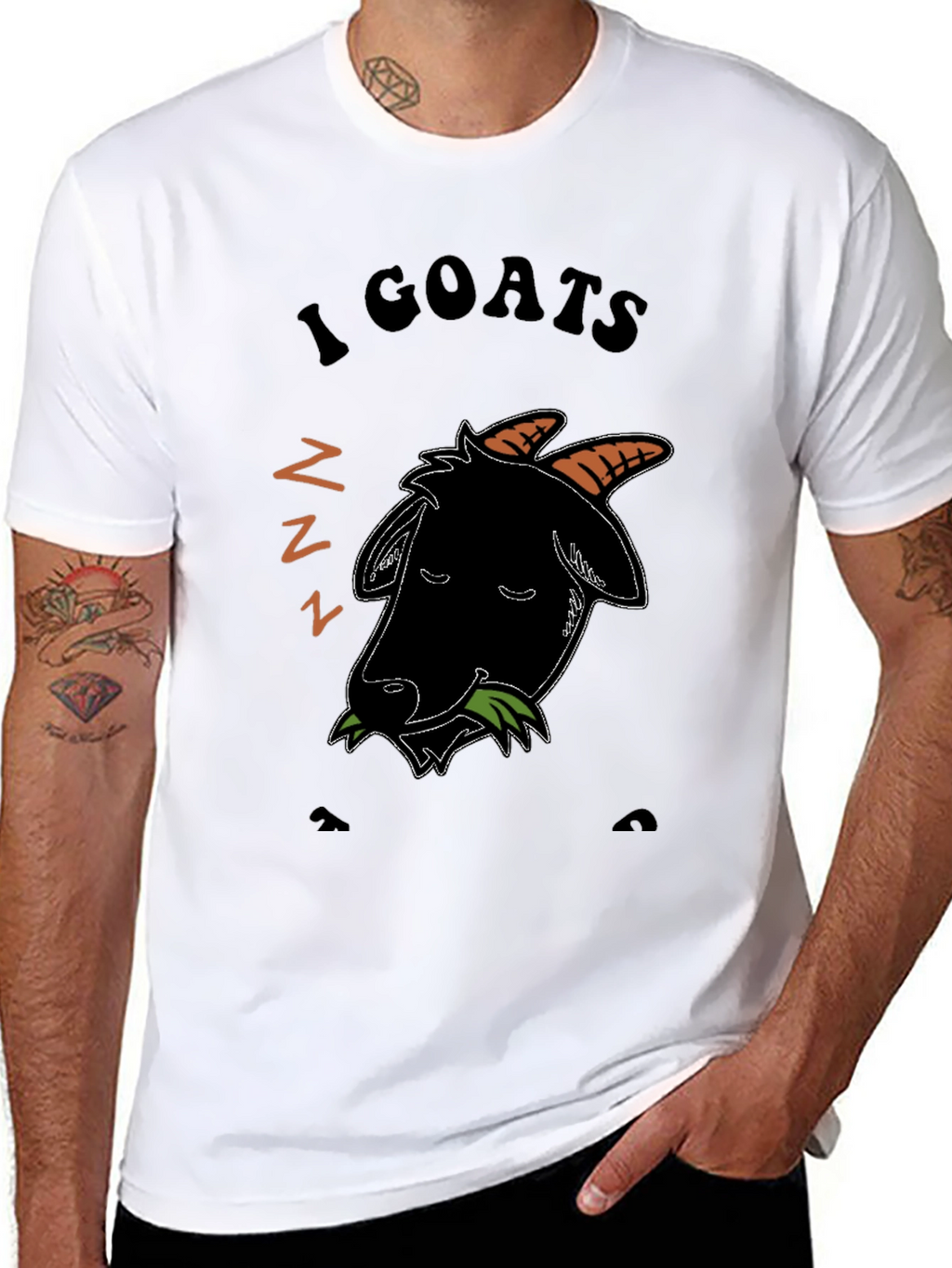 I Love Goats T-Shirt - Black Cotton Blend