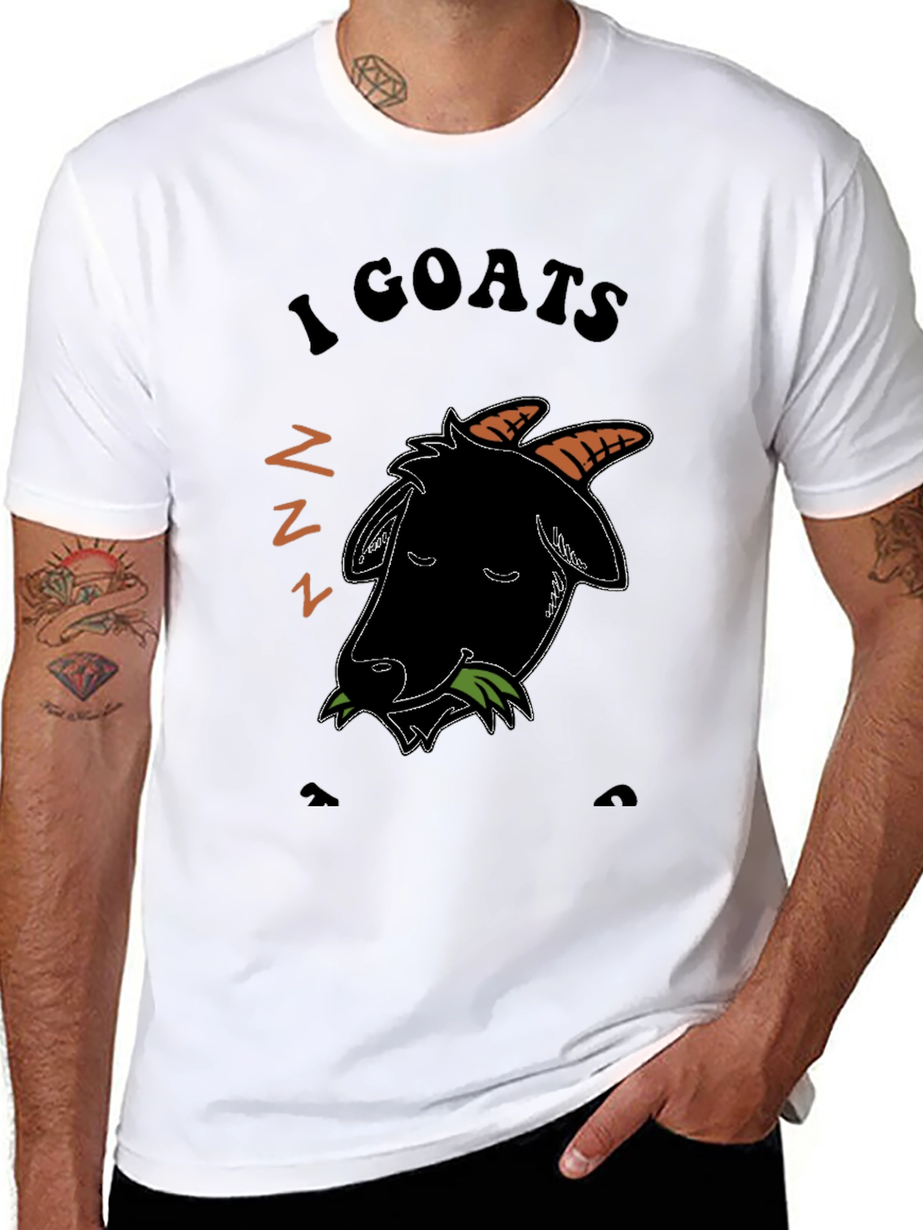 I Love Goats T-Shirt - Black Cotton Blend