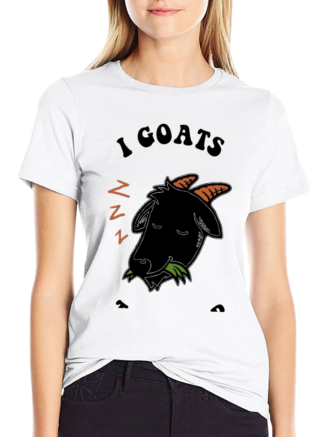 I Love Goats T-Shirt - Black Cotton Blend