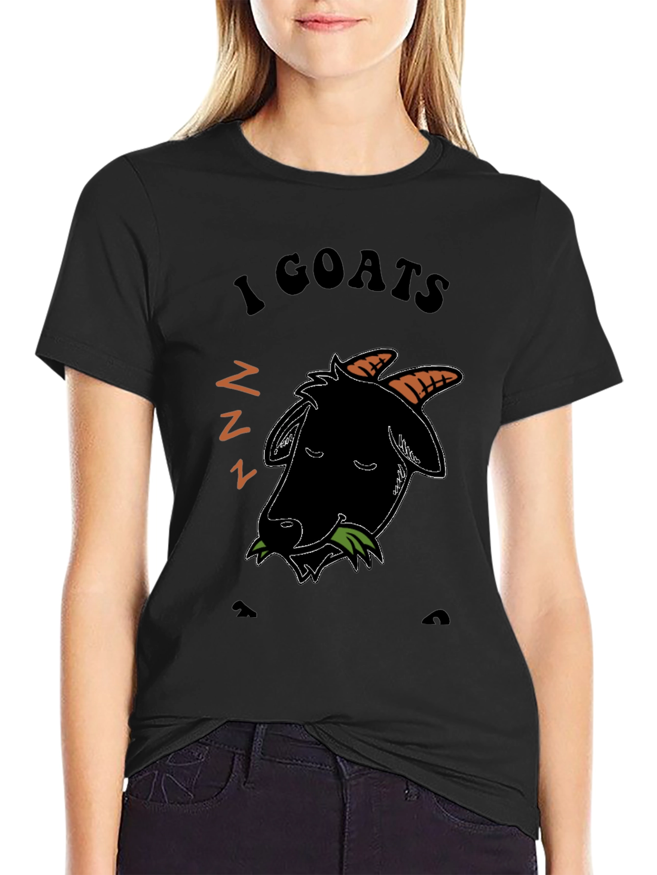 I Love Goats T-Shirt - Black Cotton Blend