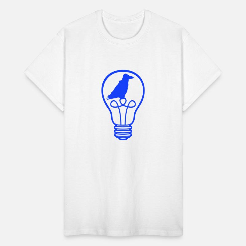 Bird sitting in light bulb lamp raven parrot crow