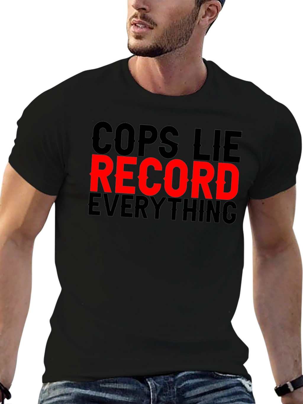 Cops Lie Record Everything Graphic Tee