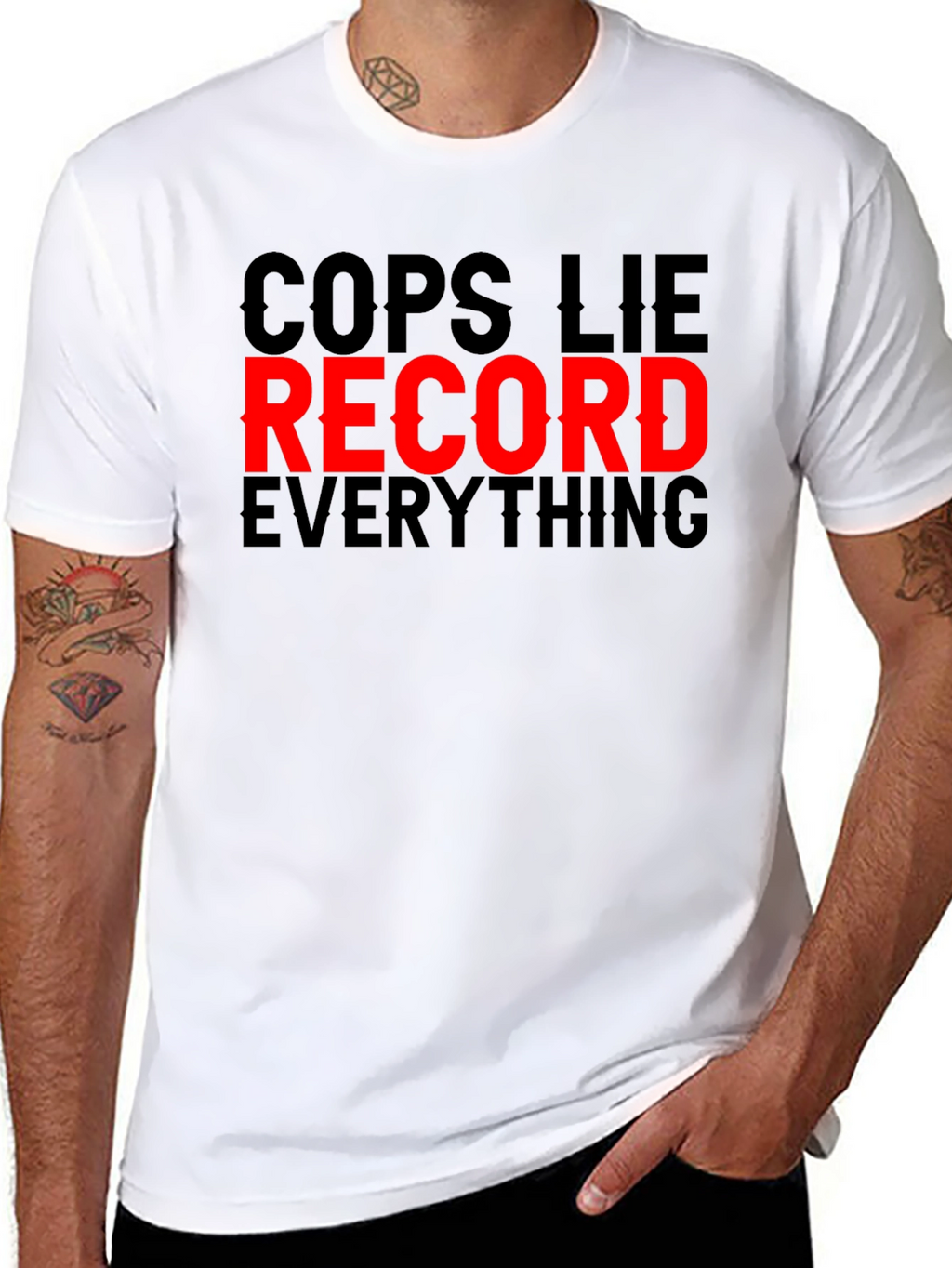 Cops Lie Record Everything Graphic Tee