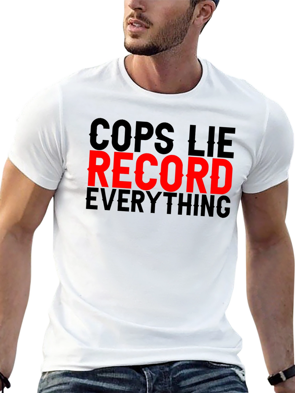 Cops Lie Record Everything Graphic Tee