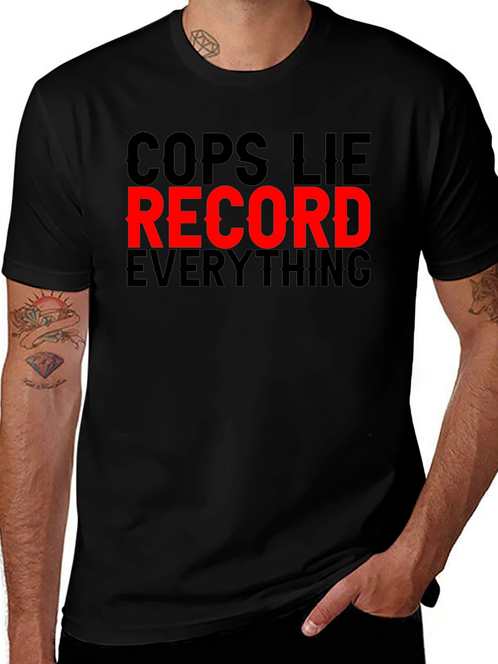 Cops Lie Record Everything Graphic Tee