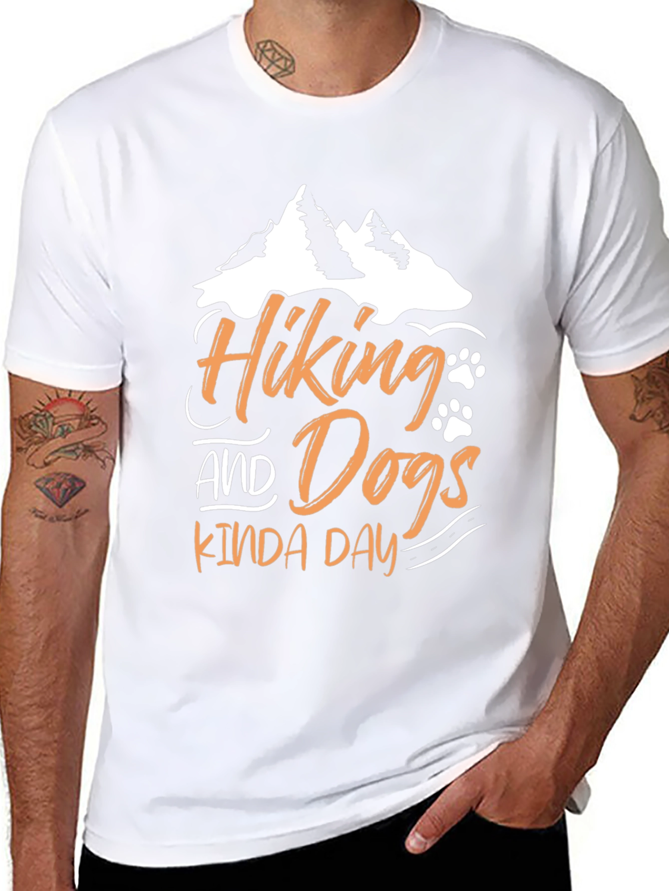 Hiking and Dogs Kinda Day T-Shirt – Outdoor Dog Lover Tee