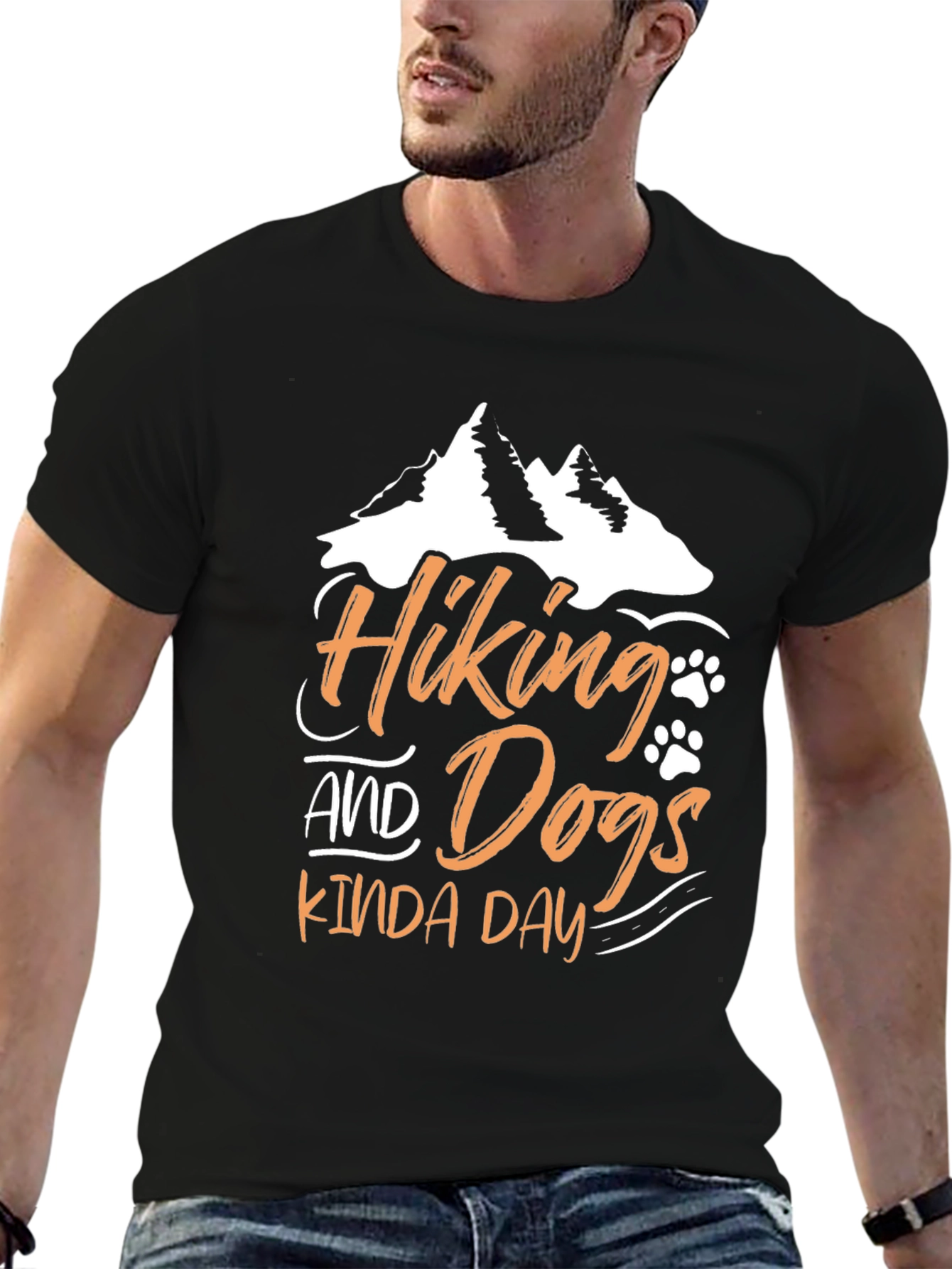 Hiking and Dogs Kinda Day T-Shirt – Outdoor Dog Lover Tee