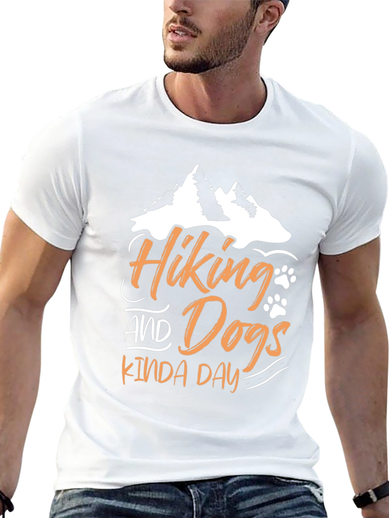 Hiking and Dogs Kinda Day T-Shirt – Outdoor Dog Lover Tee