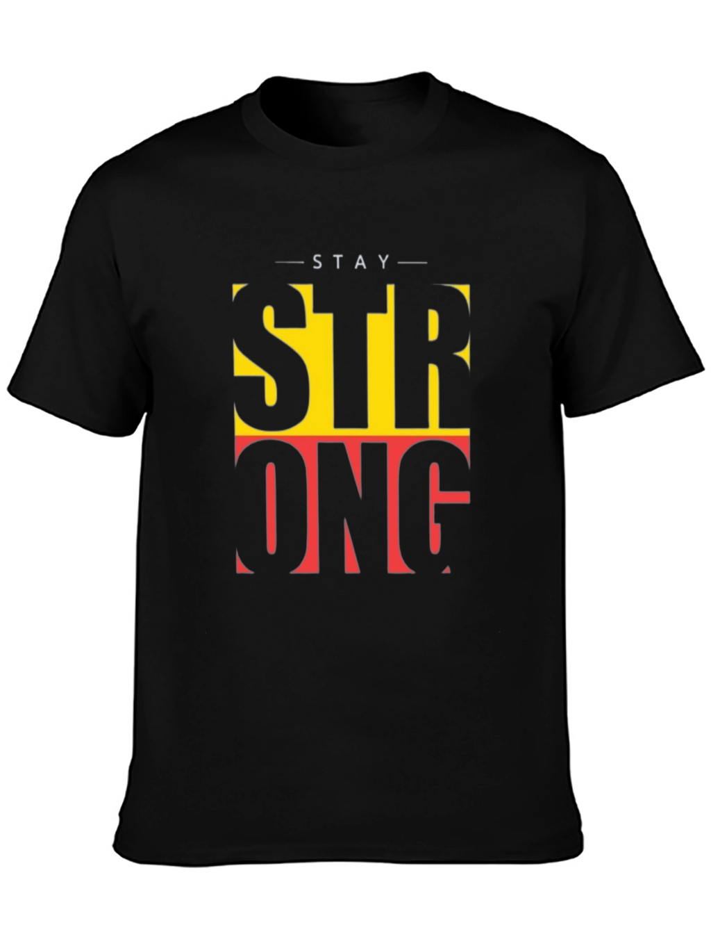 Stay Strong Graphic T-Shirt - Black