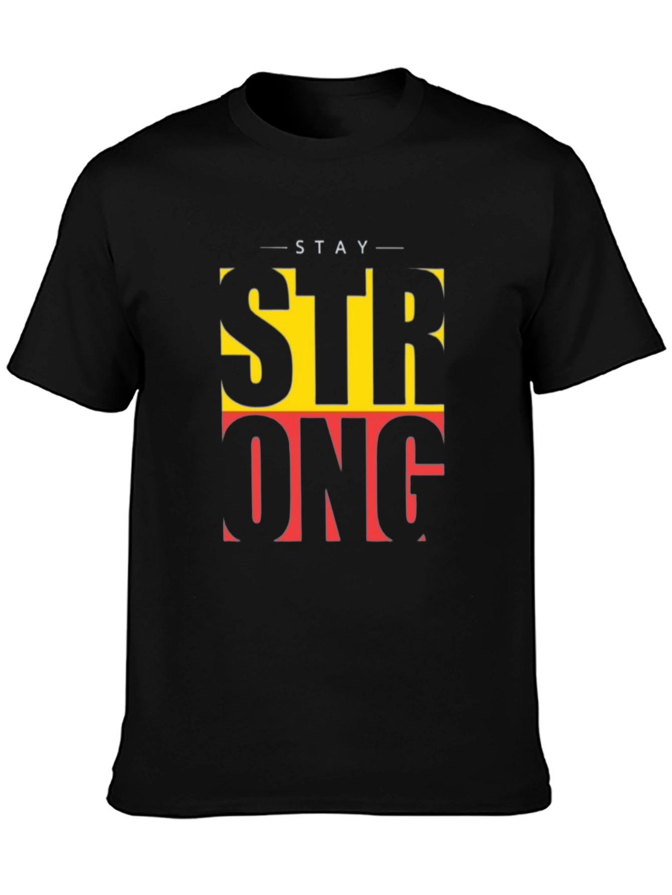 Stay Strong Graphic T-Shirt - Black