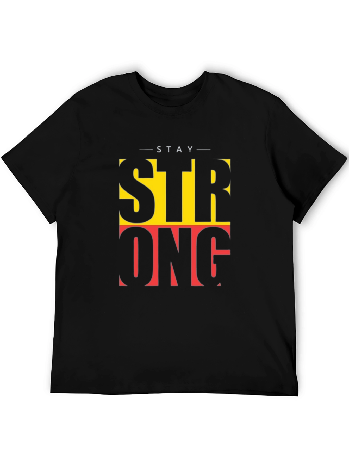 Stay Strong Graphic T-Shirt - Black