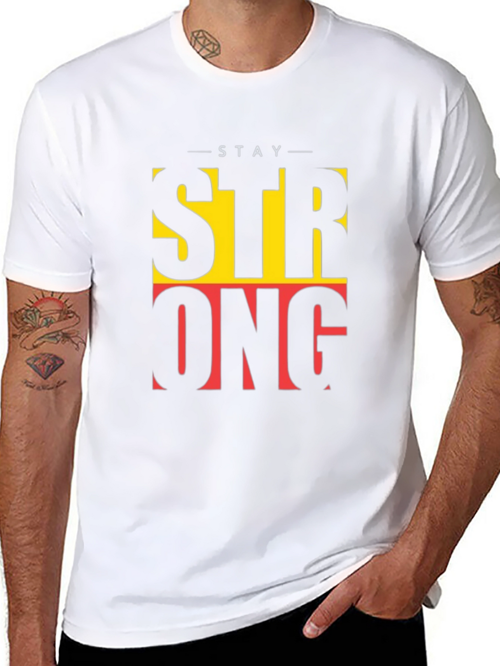 Stay Strong Graphic T-Shirt - Black