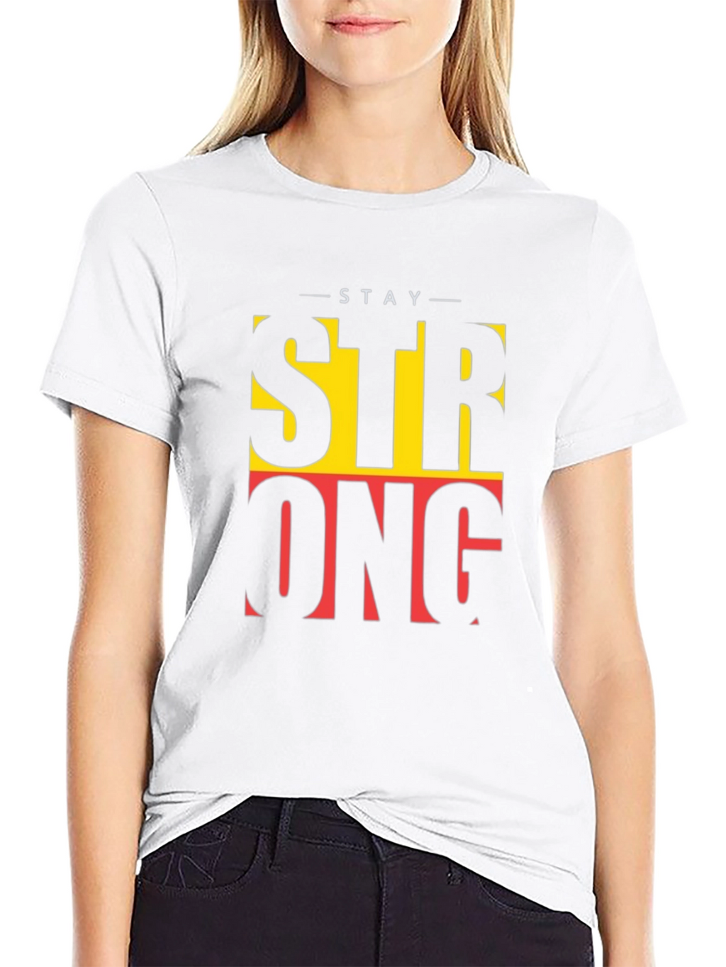 Stay Strong Graphic T-Shirt - Black