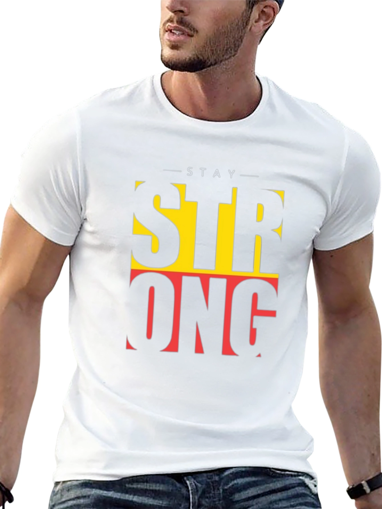 Stay Strong Graphic T-Shirt - Black