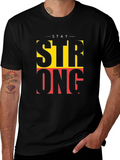 Stay Strong Graphic T-Shirt - Black