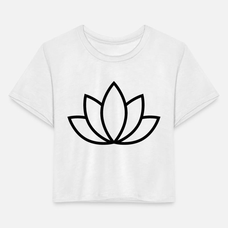 Black and White Buddhist Symbol Lotus flower