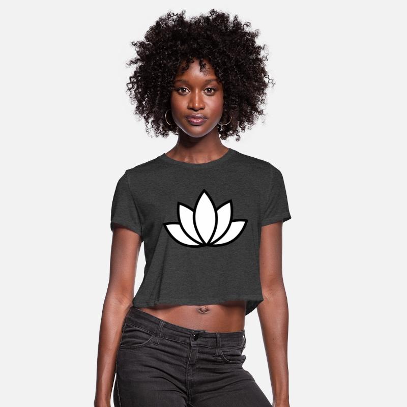 Black and White Buddhist Symbol Lotus flower