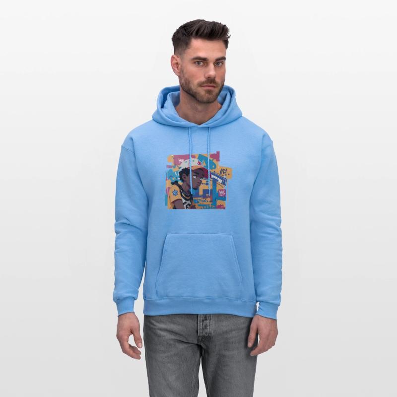 Black Kid in front of Graffiti Background