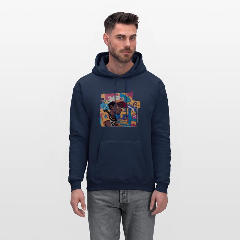 Black Kid in front of Graffiti Background