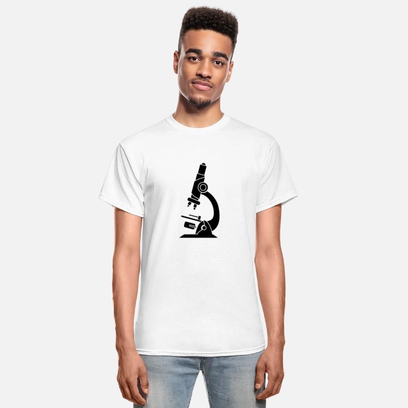 black microscope scientist researcher researching