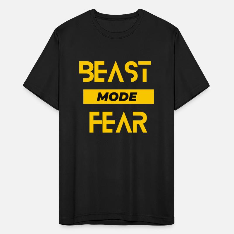 Black Yellow beast Typography T Shirt