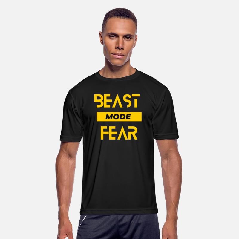 Black Yellow beast Typography T Shirt