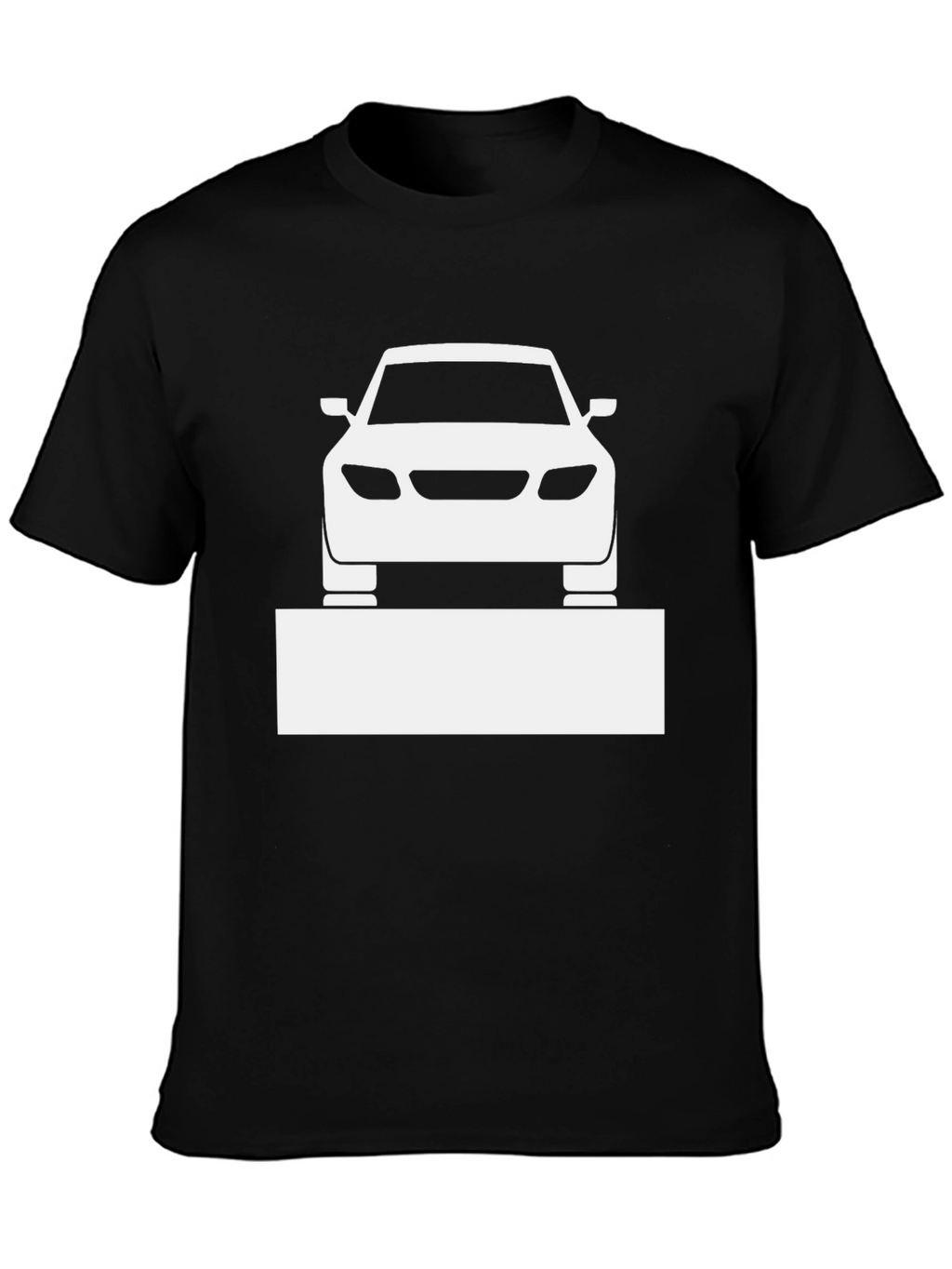Car Graphic Tee - Black Cotton Blend