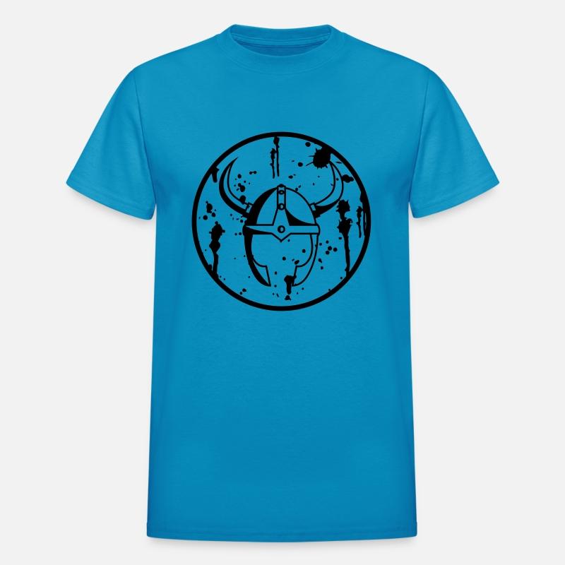 blood spattered viking helmet