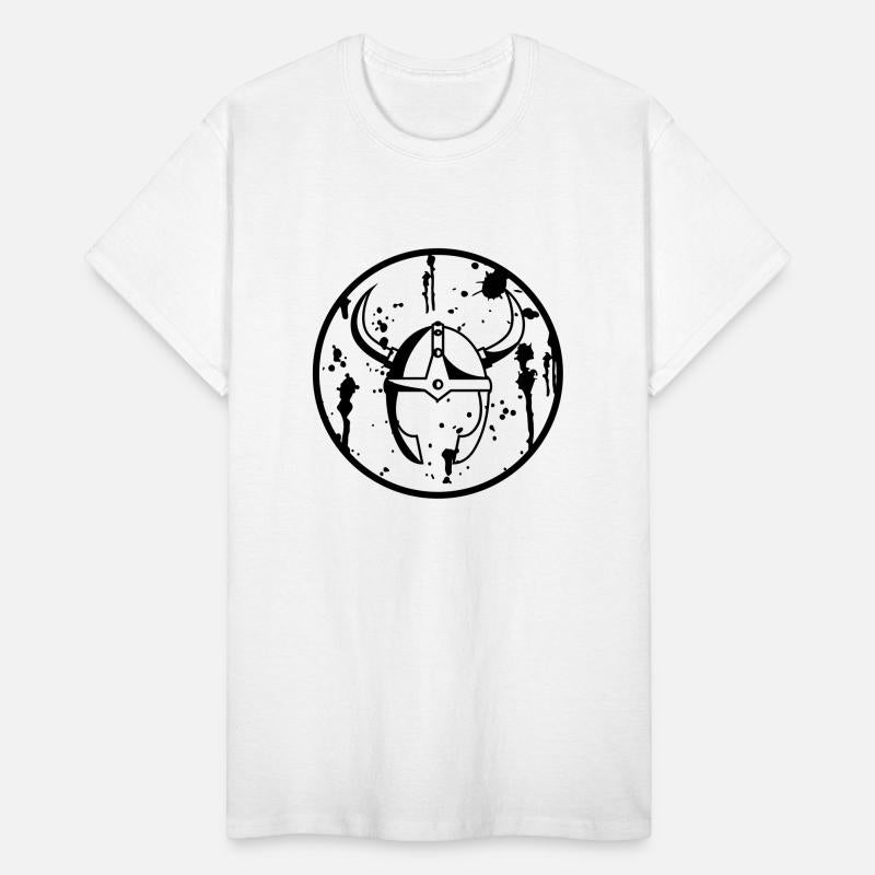 blood spattered viking helmet