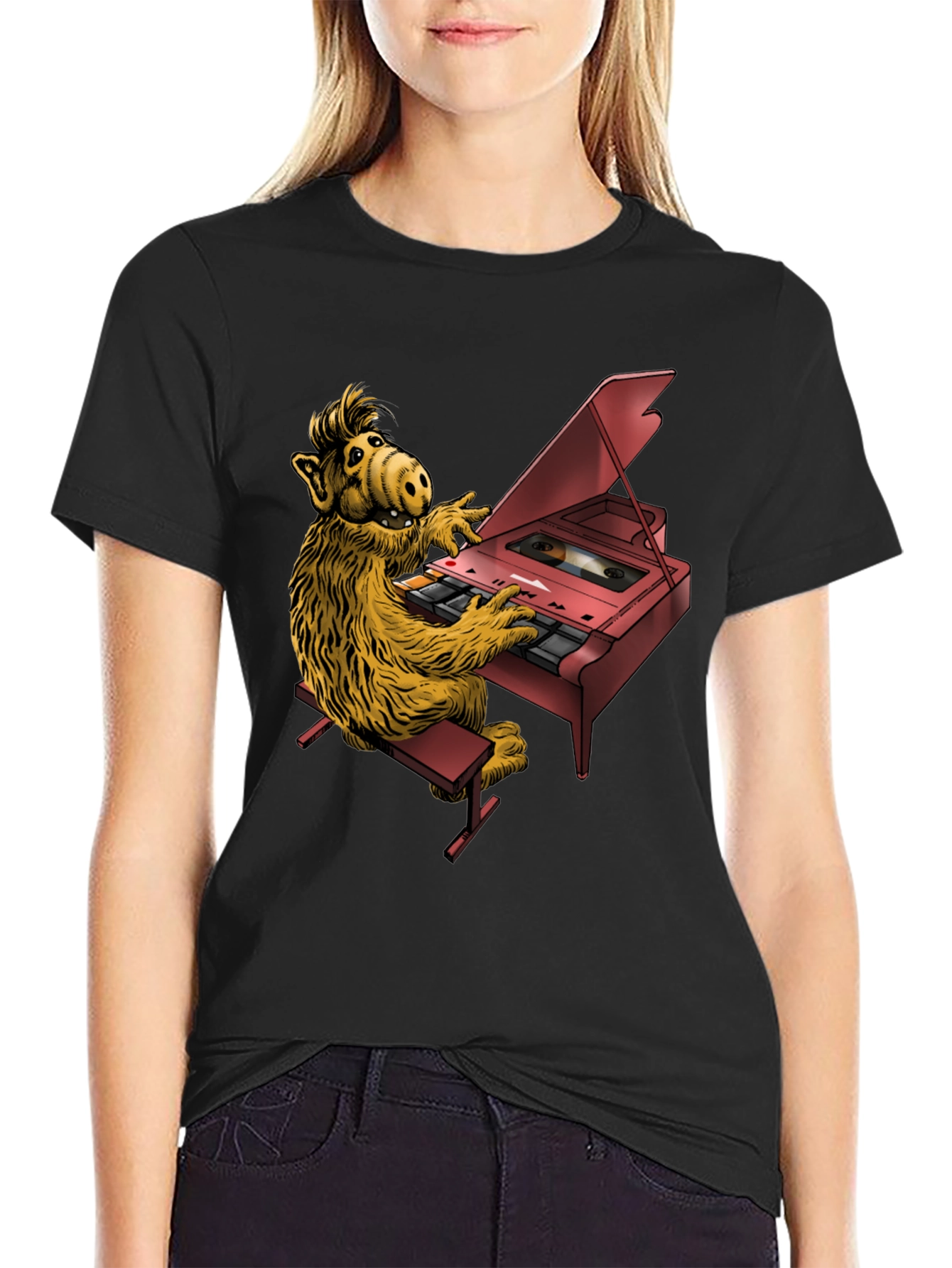 Retro ALF Playing Piano T-Shirt