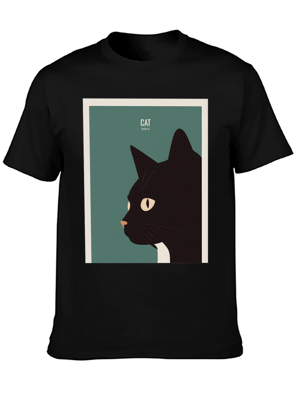 Black Cat Graphic Tee - Stylish Animal Lover Shirt