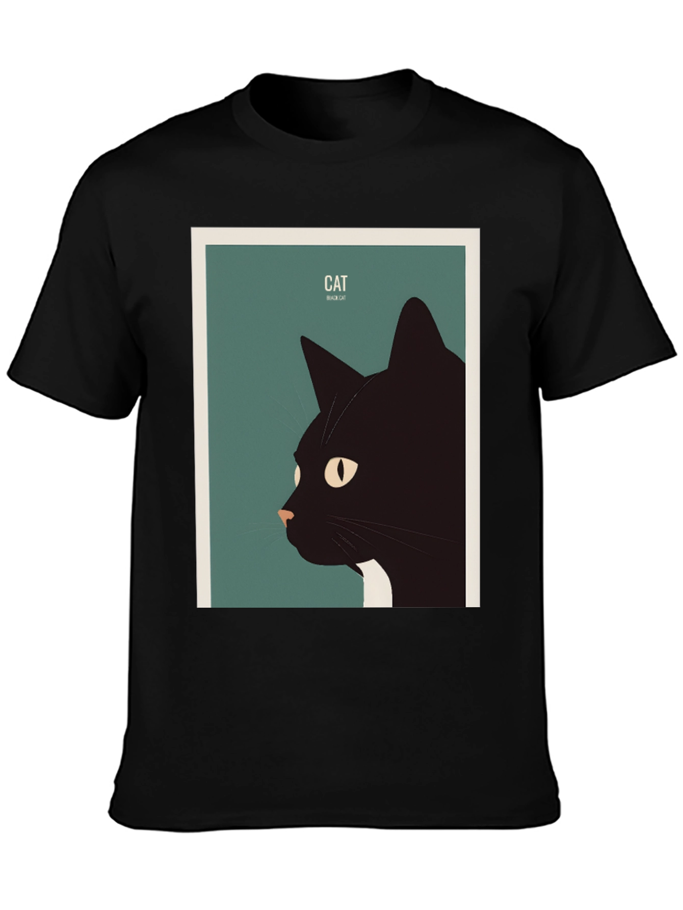 Black Cat Graphic Tee - Stylish Animal Lover Shirt