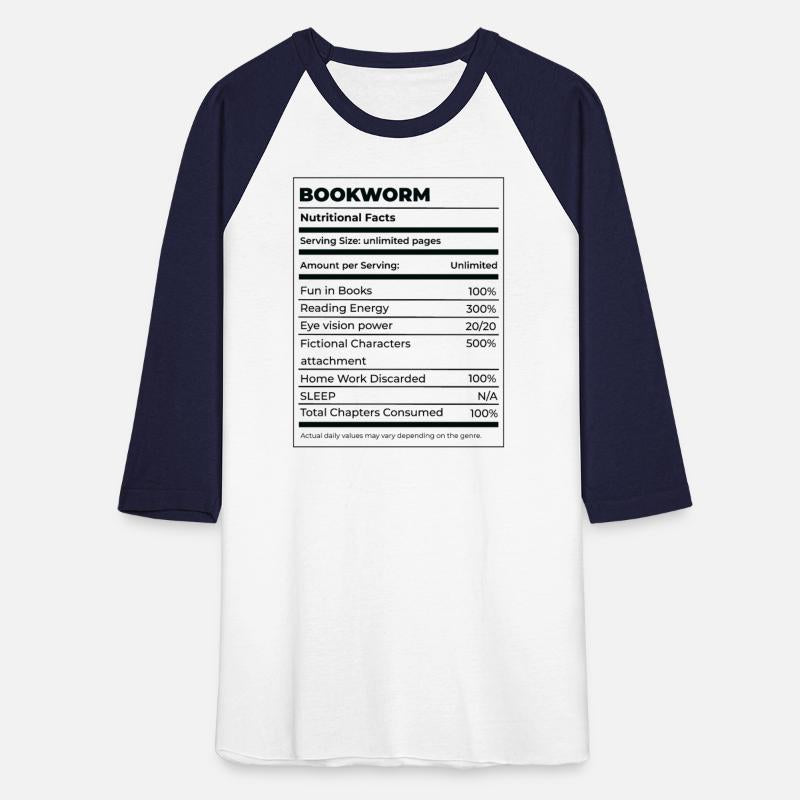 Book Lover Bookworm Nutritional Values Reader