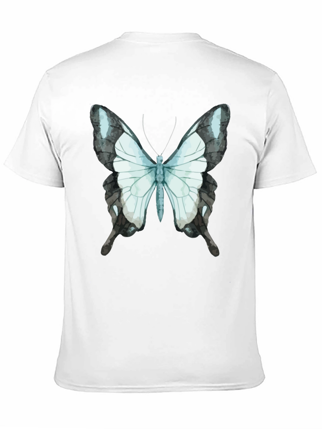 Butterfly Graphic Tee - Black Cotton Blend