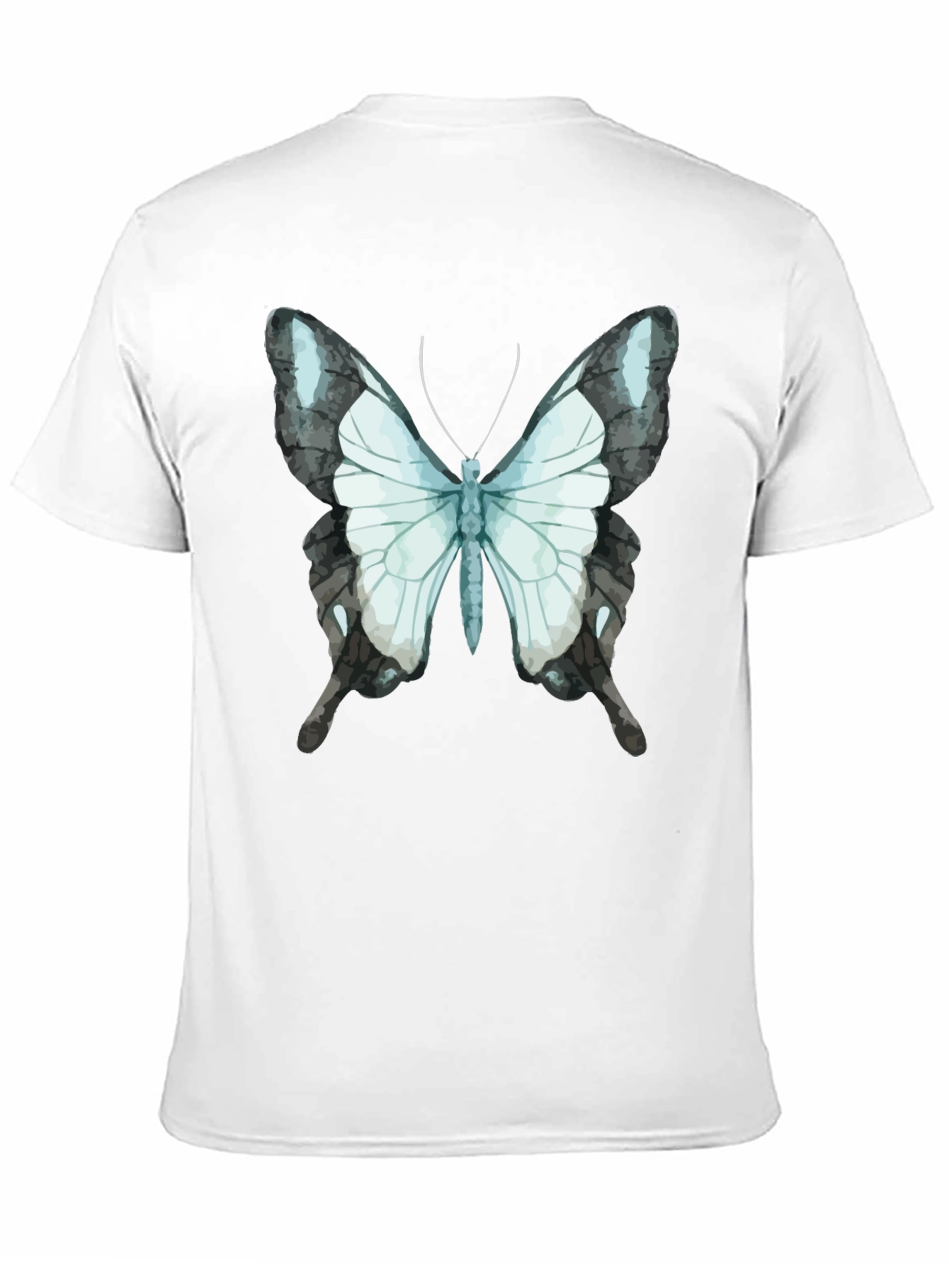 Butterfly Graphic Tee - Black Cotton Blend