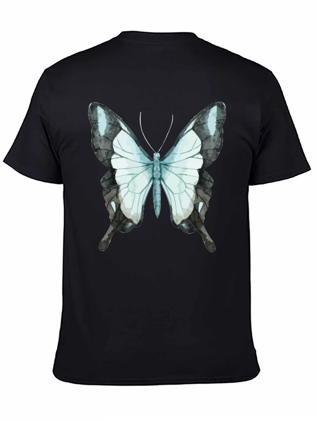 Butterfly Graphic Tee - Black Cotton Blend