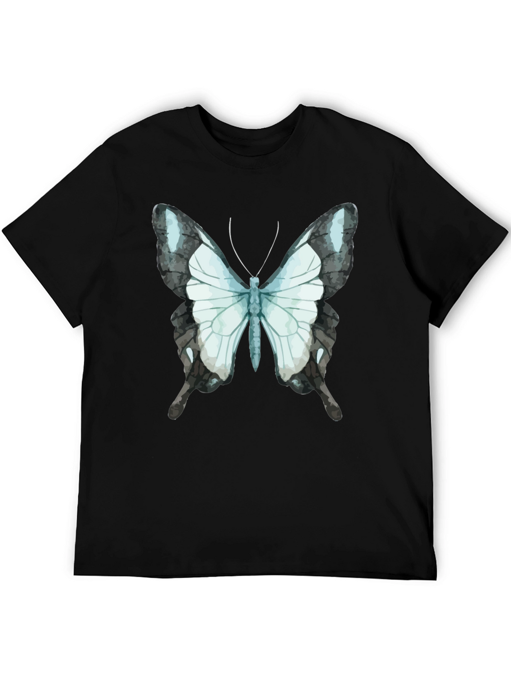 Butterfly Graphic Tee - Black Cotton Blend