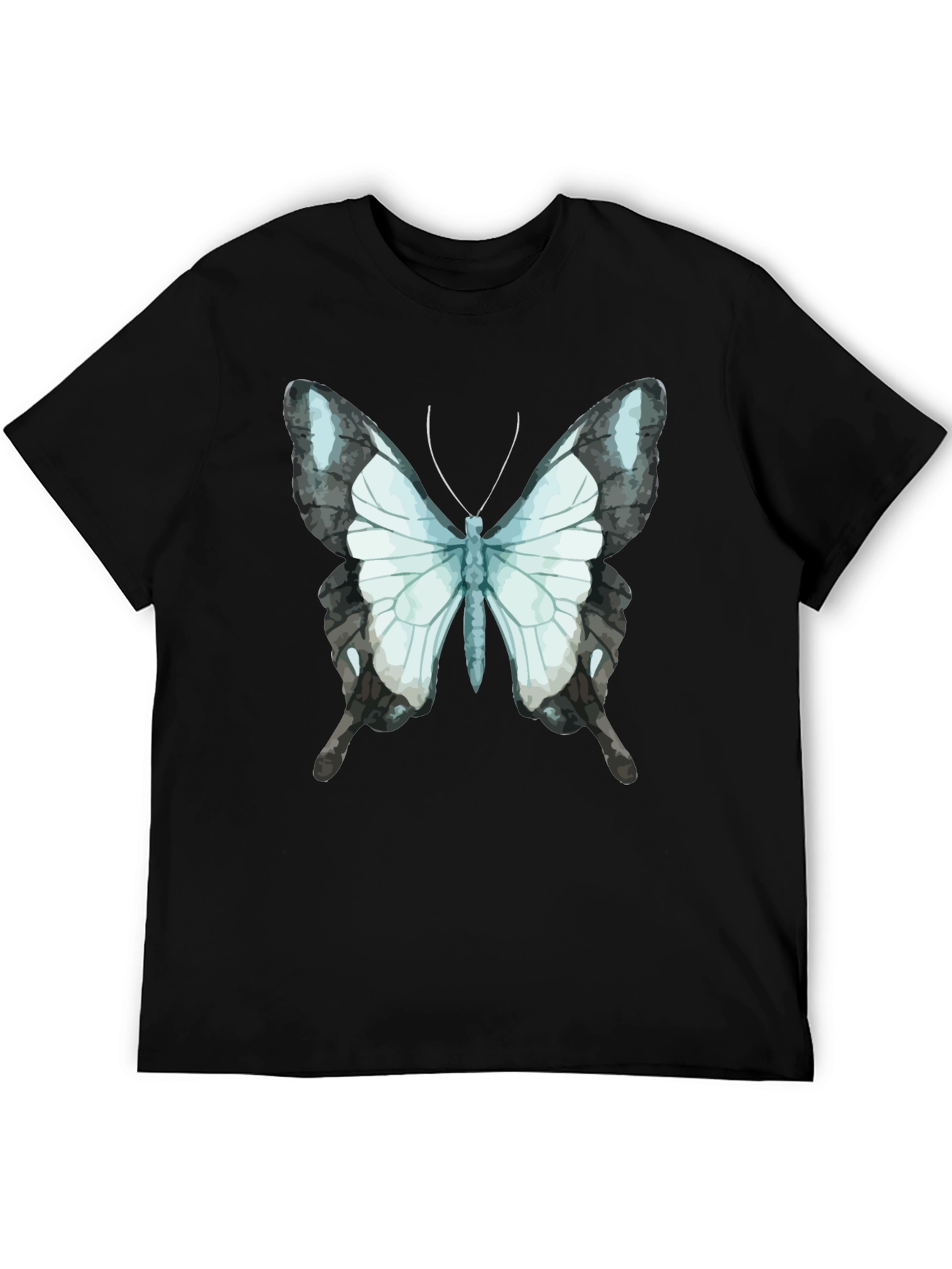 Butterfly Graphic Tee - Black Cotton Blend