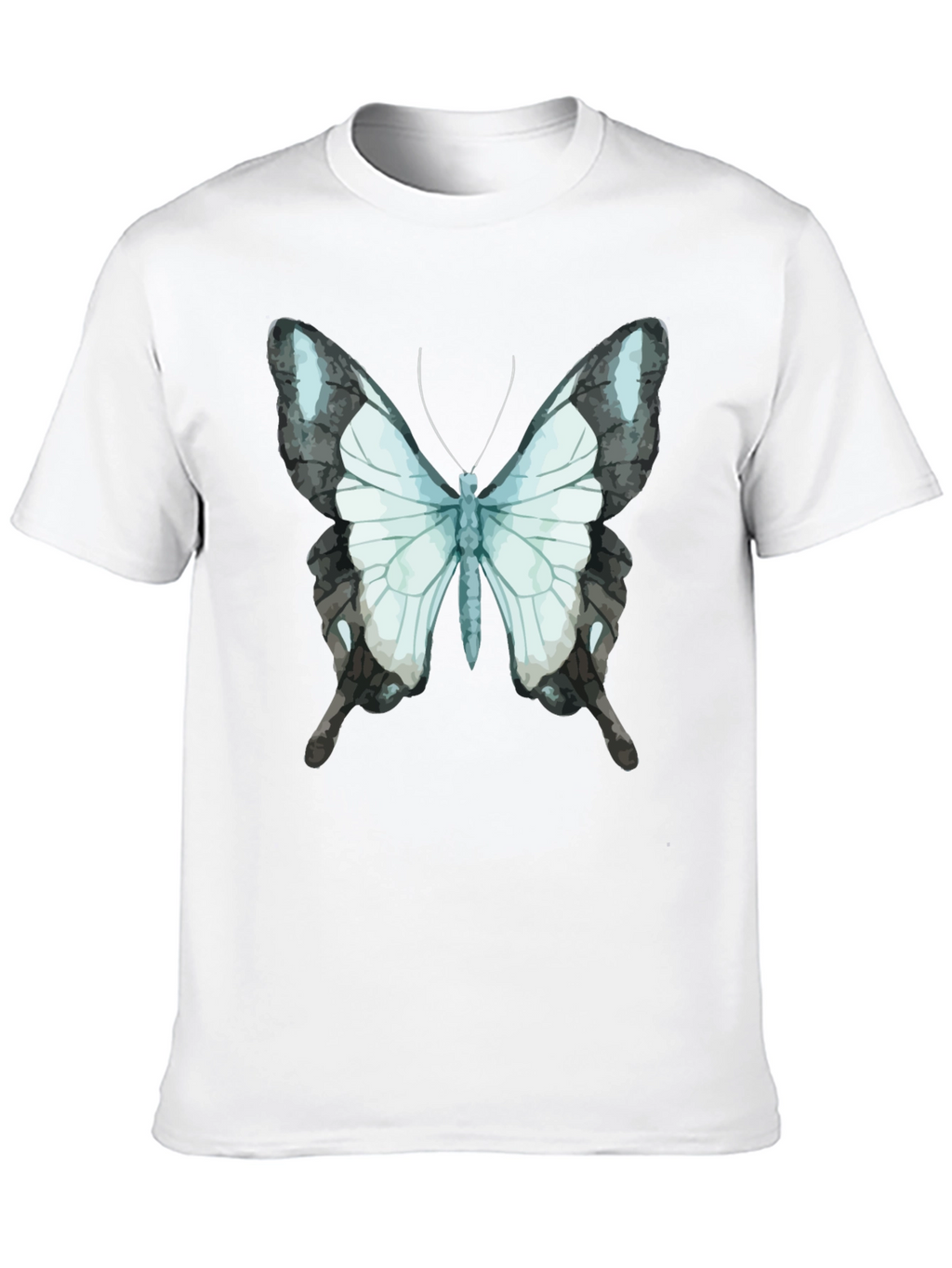 Butterfly Graphic Tee - Black Cotton Blend