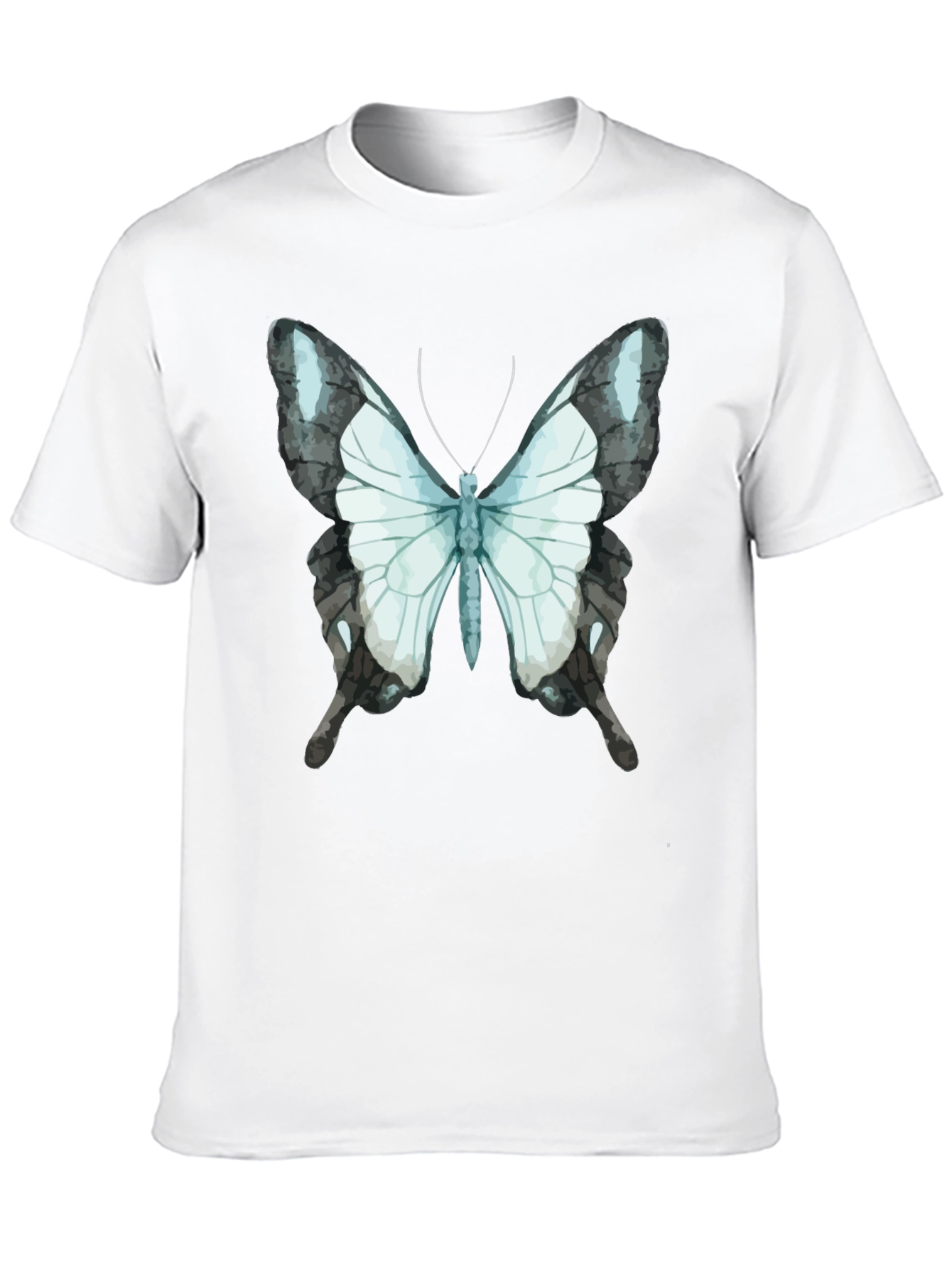 Butterfly Graphic Tee - Black Cotton Blend