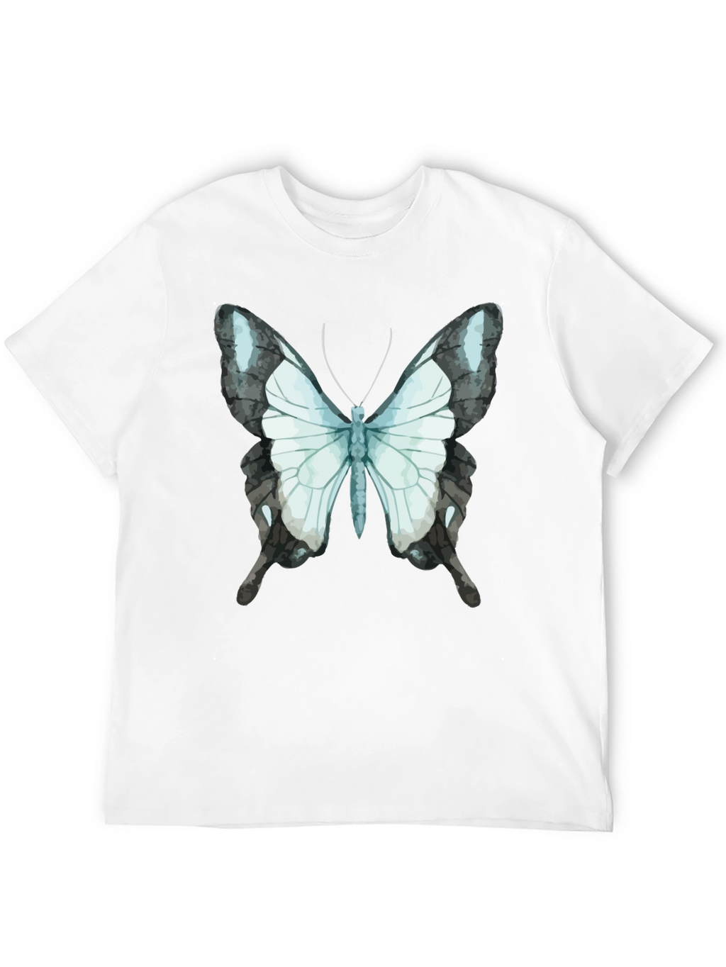 Butterfly Graphic Tee - Black Cotton Blend