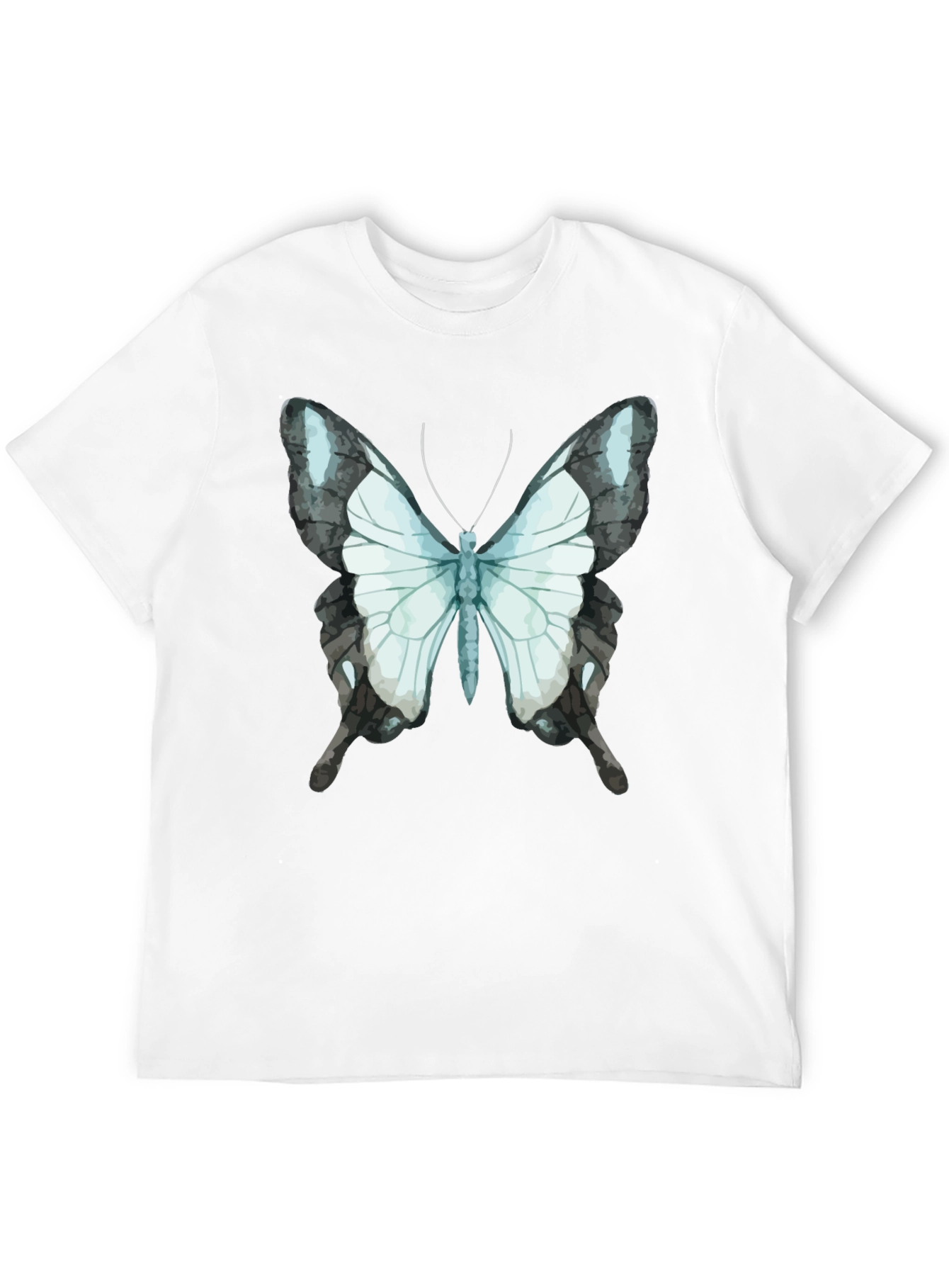 Butterfly Graphic Tee - Black Cotton Blend