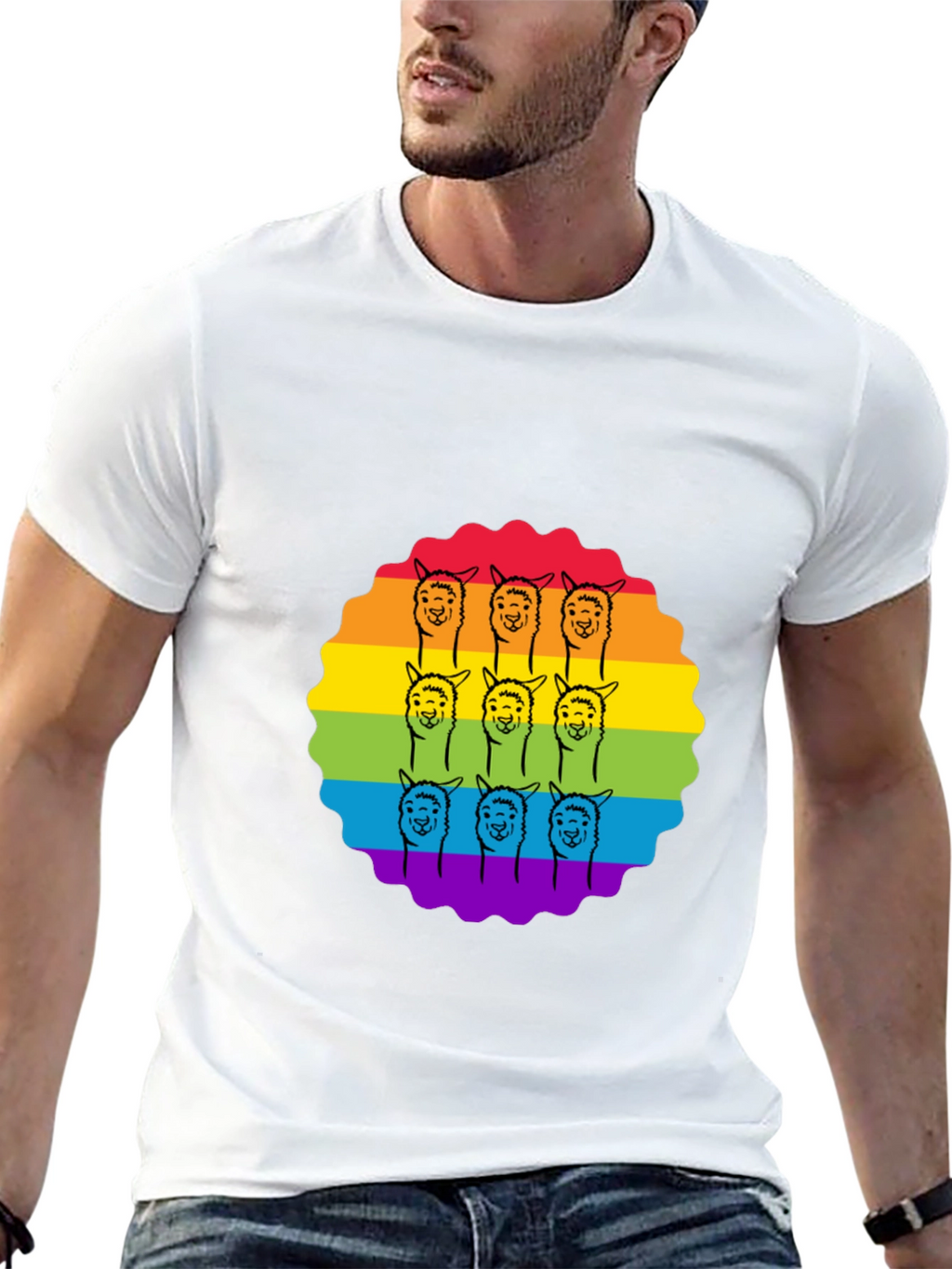 Rainbow Alpaca T-Shirt